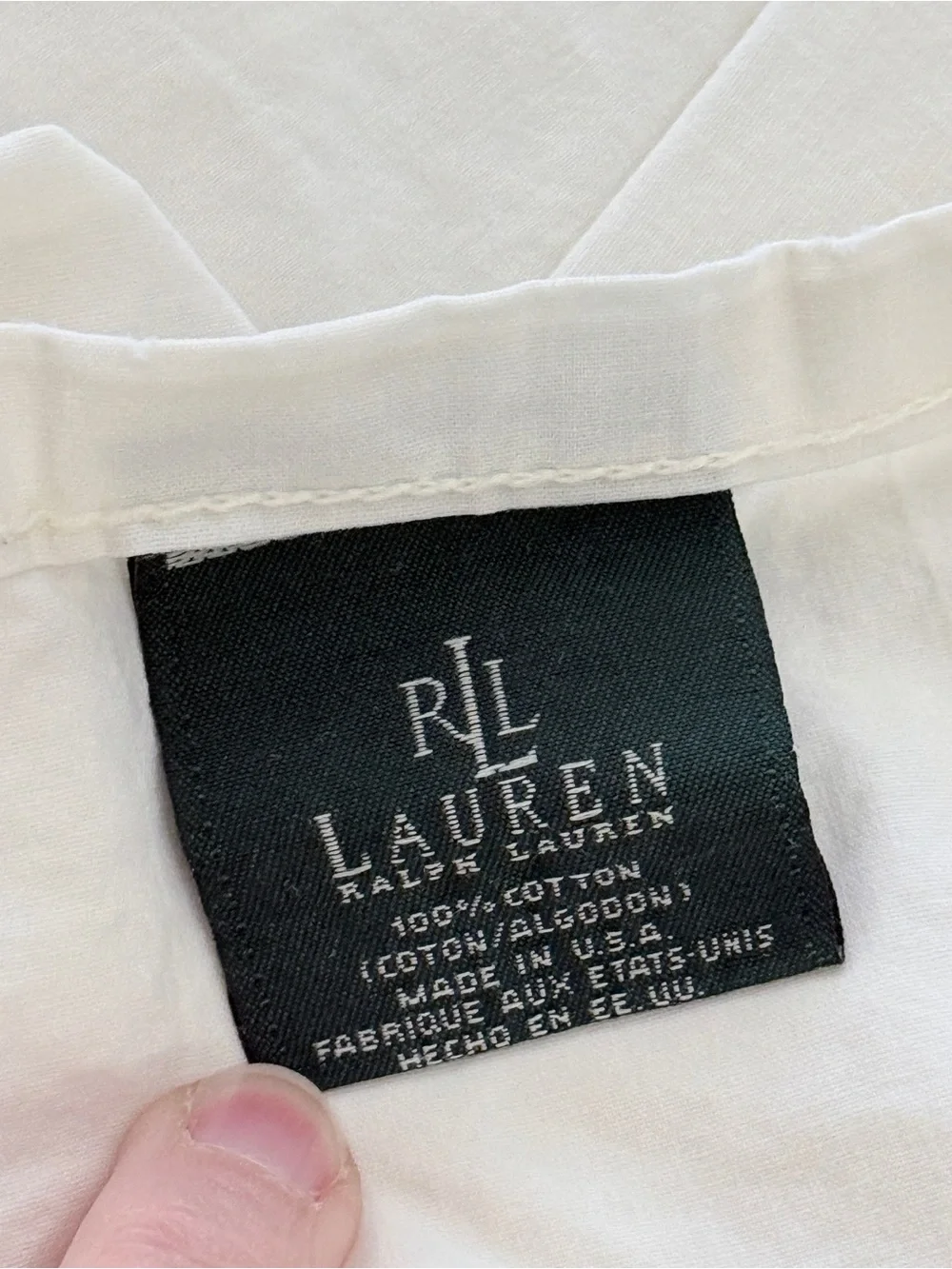 Ralph Lauren Ivory Flat Top Sheet King Size